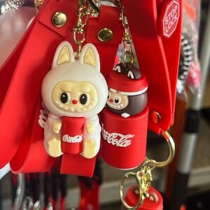 Coca Cola Red Kids Character Keychain Set